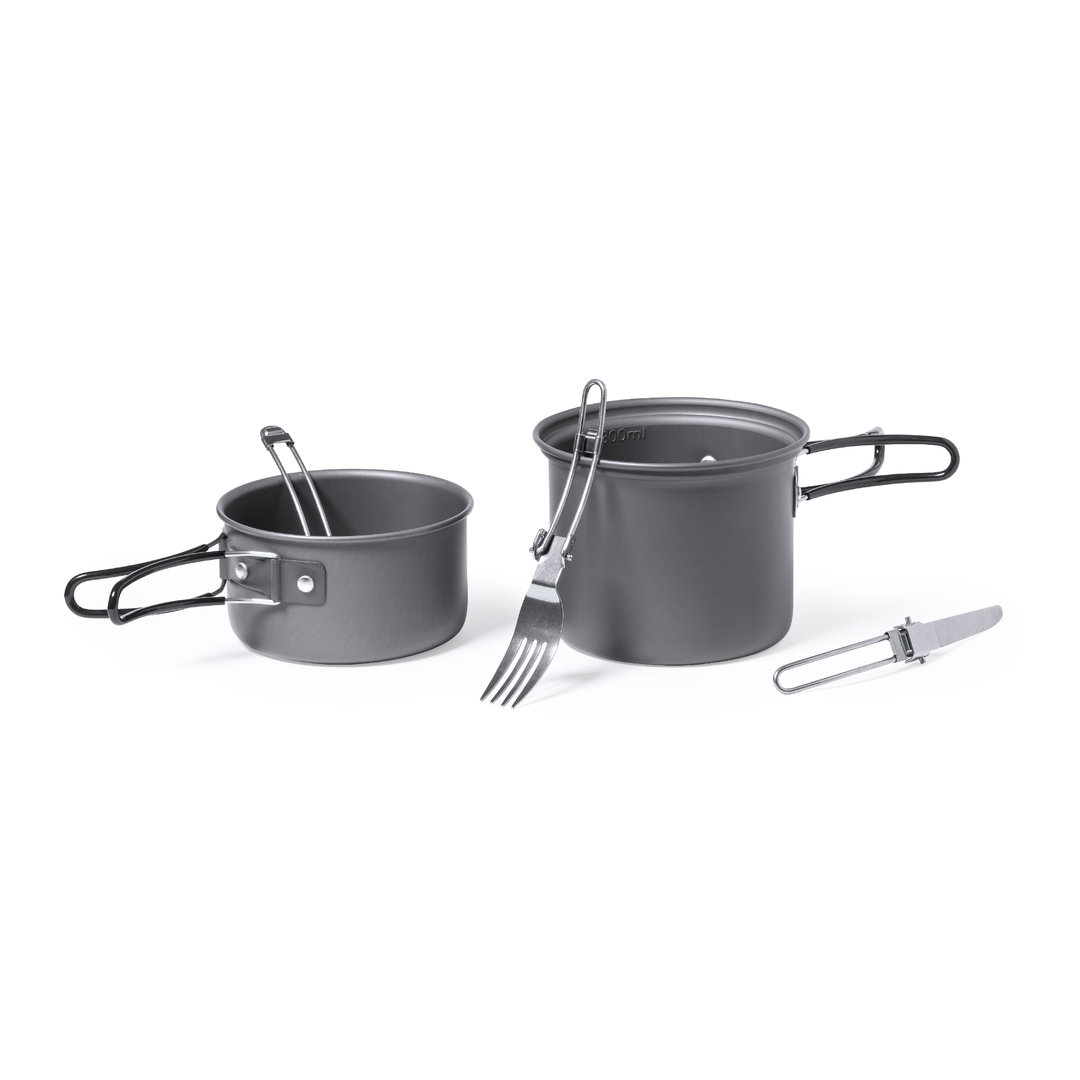 Set Menaje Camping Sondic 1571 NEGRO