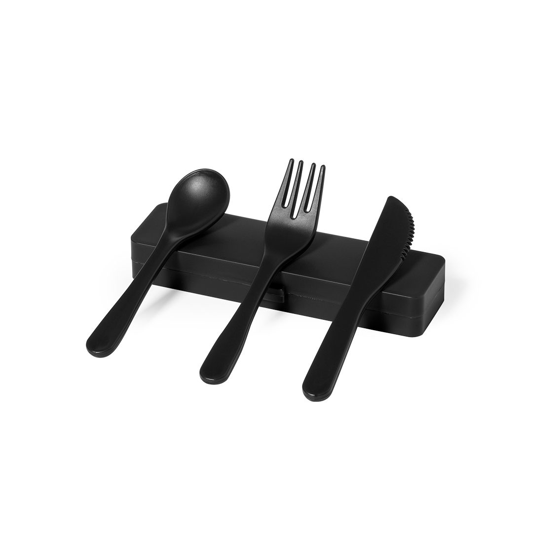Set Cubiertos Florax 20198 NEGRO
