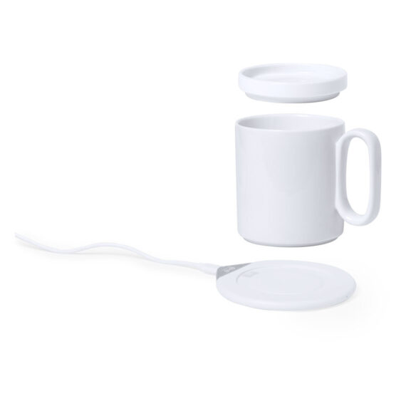 Calentador Tazas Cargador Kalan 6533 BLANCO