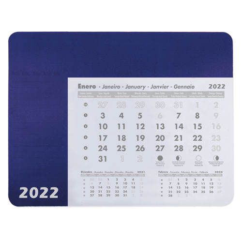 Alfombrilla calendario 2022 azul